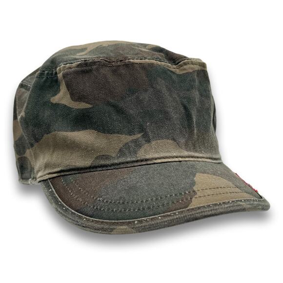 Army Cadet Hat Distressed Round Top BDU Baseball Castro Cap With Zippered Pocket - Picture 7 of 8
